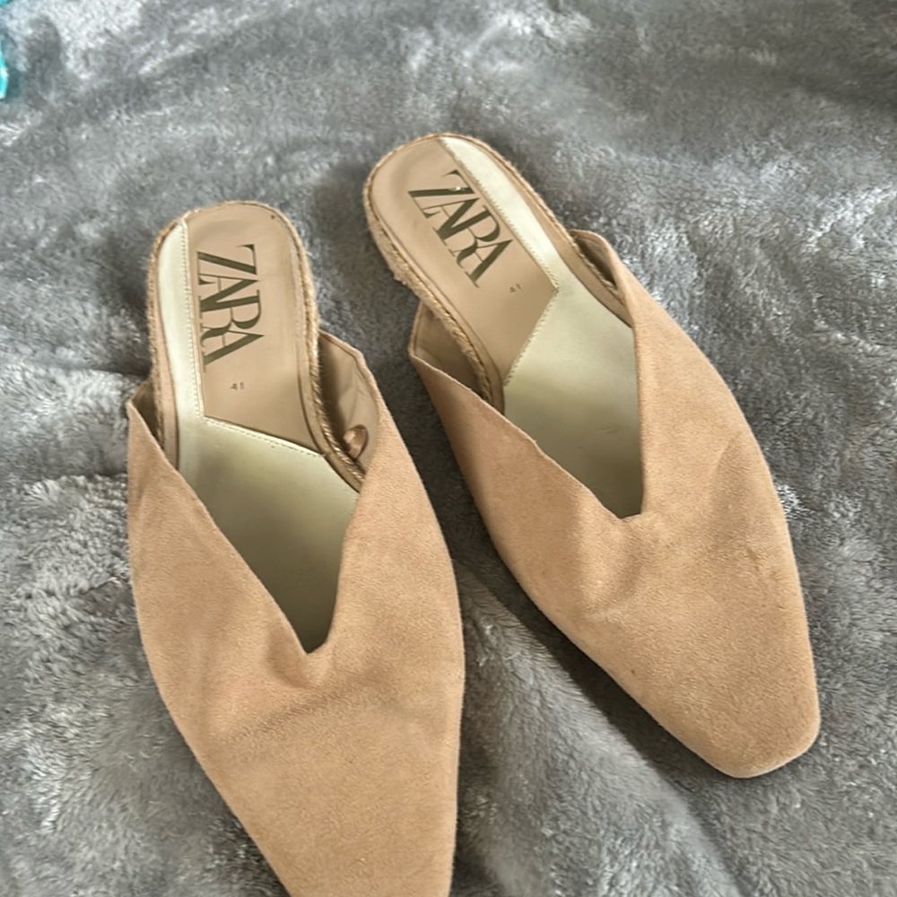 ZARA SUED MULES